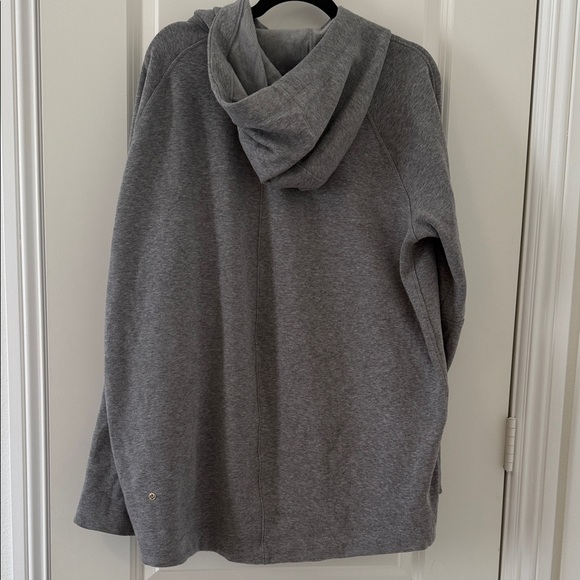 lululemon athletica Gray Zip-Up Sweater with Gold Hardware and Velour Lined - Picture 5 of 6